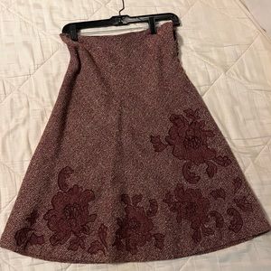 Express brand size 1/2 Burgundy flared skirt
